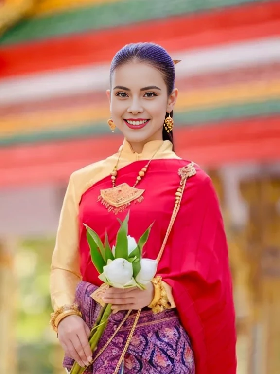 Close-up of a woman in a gold dress and a crown on her head., traditional beauty, Sukhothai dress, Dilraba Dilmurat, beautiful goddess, Beautiful Fantasy Empress, beautiful oriental woman, Thai girl anime, Southeast Asia that has existed for a long time, Thai art, Wear elegant clothes, Tailoring a suit according to tradition, portrait of a beautiful goddess ผู้หญิงอาราฟในชุดสีทองยืนอยู่หน้าอาคาร, Sukhothai dress, Dilraba Dilmurat, traditional beauty, Wear elegant clothes, traditional this tradition, Wear luxurious clothes, this tradition, Traditional clothing, Thai girl anime, traditional outfit, According to Thawan Duchanee&#39;s style, Wear a luxurious silk dress, Thai art, Traditional clothing สาวเอเชียที่สวยงาม,stereoscopic 8k,45 high quality colored lights,000,000,000 pixels, photo, post-trade photo, animation, beautiful portrait,