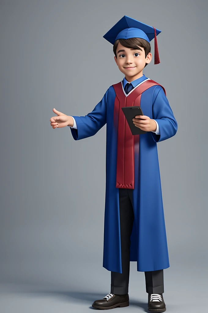 Animated graduate boy without background