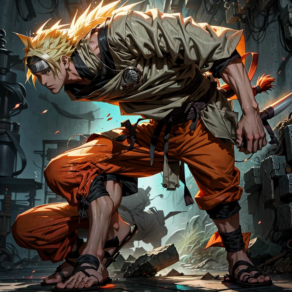 Naruto anime character if in the anime Goku