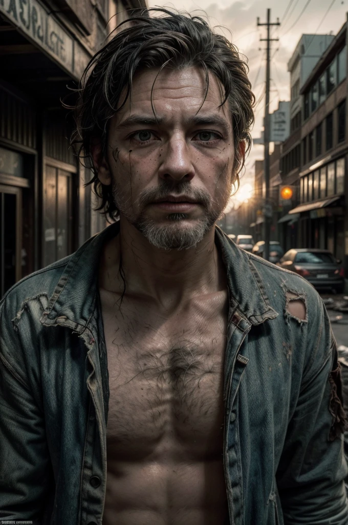 a wandering vagabond, weathered face, tattered clothes, hobo, rugged, gritty, adventure, exploring abandoned buildings, cinematic lighting, moody atmosphere, dramatic shadows, earthy tones, (best quality,4k,8k,highres,masterpiece:1.2),ultra-detailed,(realistic,photorealistic,photo-realistic:1.37),chiaroscuro,dramatic contrast,street photography