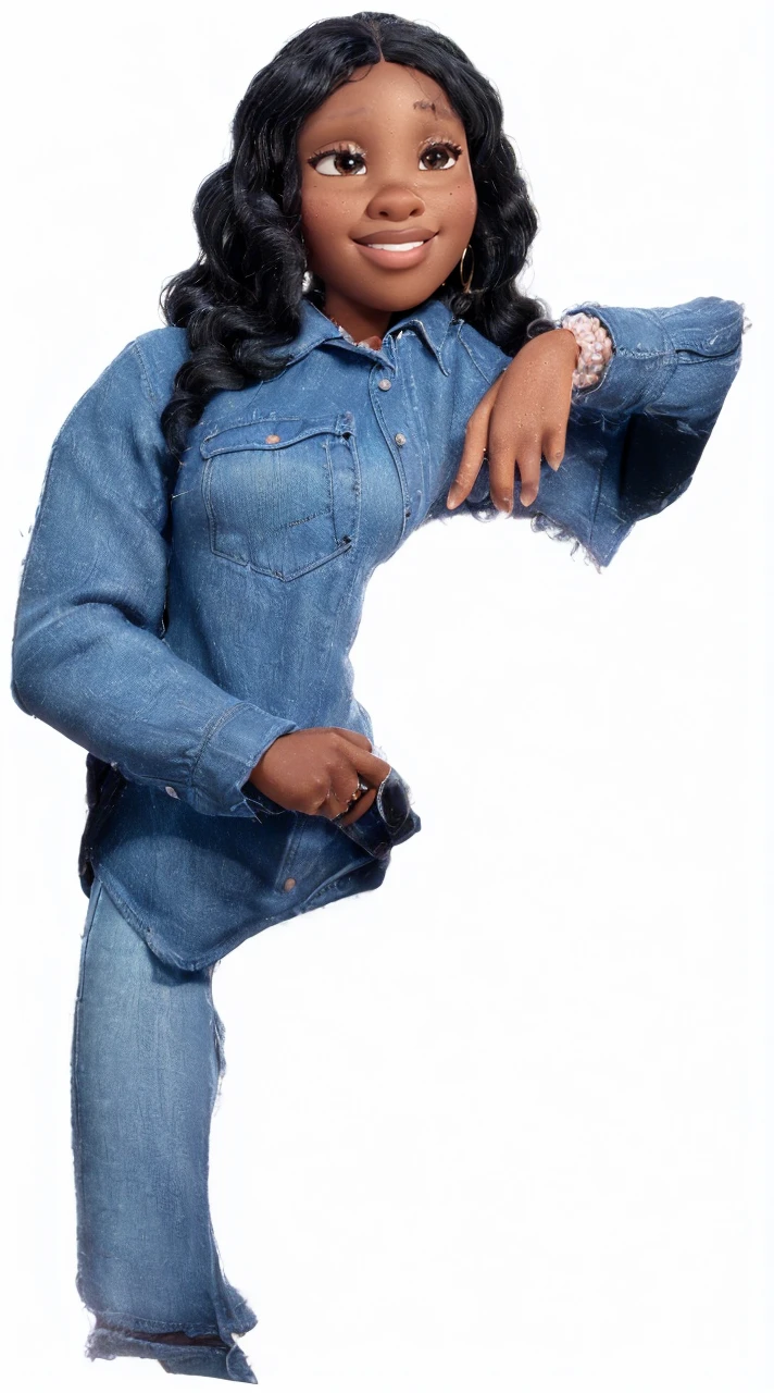 A cute black woman, detailed facial features, delicate thin nose, beautiful eyes, lush lips, long eyelashes, soft skin, pixar style cartoon, cinematic lighting, warm color palette, detailed clothing, dynamic pose, peaceful garden background, magical atmosphere, (best quality,4k,8k,highres,masterpiece:1.2),ultra-detailed,(realistic,photorealistic,photo-realistic:1.37)