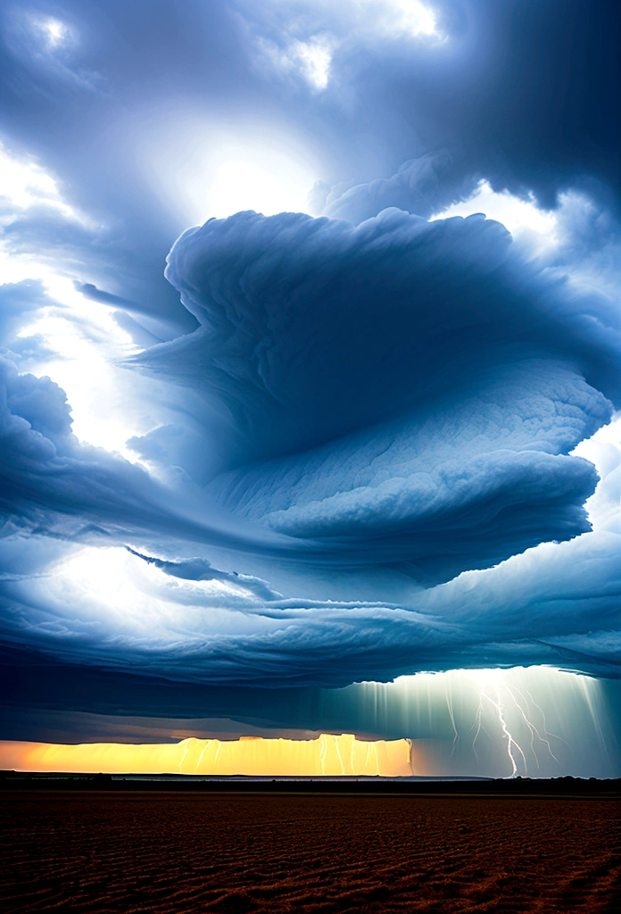 Spectacular phenomena that occur in nature. storms