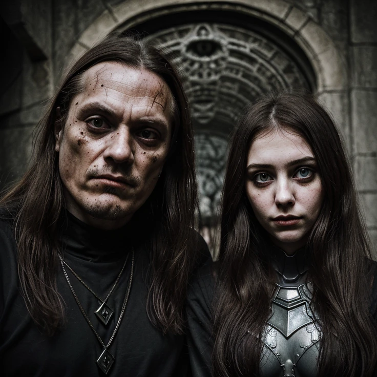 Album doom metal man and girl dark beautiful