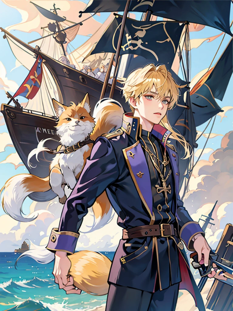 pirate,blond,juvenile,Gambit,Ship,Voyage,storm,Little fox pet