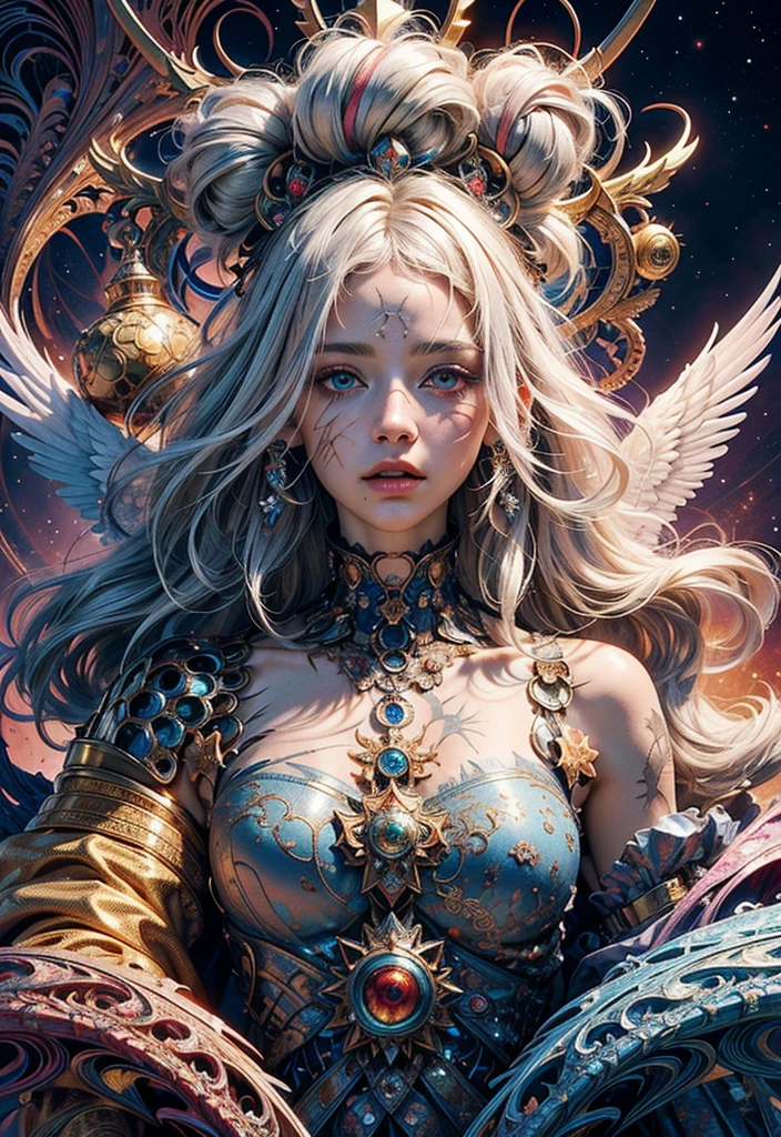 a picture of a woman mecha fairy having a tan at the sea, full body, an exquisite beautiful (ultra detailed, Masterpiece, best quality: 1.3) female mecha fairy, dynamic angle (best detailed, Masterpiece, best quality), best detailed face (best detailed, Masterpiece, best quality), ultra feminine (best detailed, Masterpiece, best quality), blond hair, long hair, braided hair, green eyes color, fairy_wings spread bright colors (mechanical fairyl wings: 1.2), (wearing bathing suit: 1.4), standing at the sea, wavy sea, sands, day light, sun rising, fun atmosphere, ultra wide angle shot, high details, fantasy art, RPG art best quality, 16k, [ultra detailed], masterpiece, best quality, (ultra detailed), full body, ultra wide shot, photorealistic, mecha musume