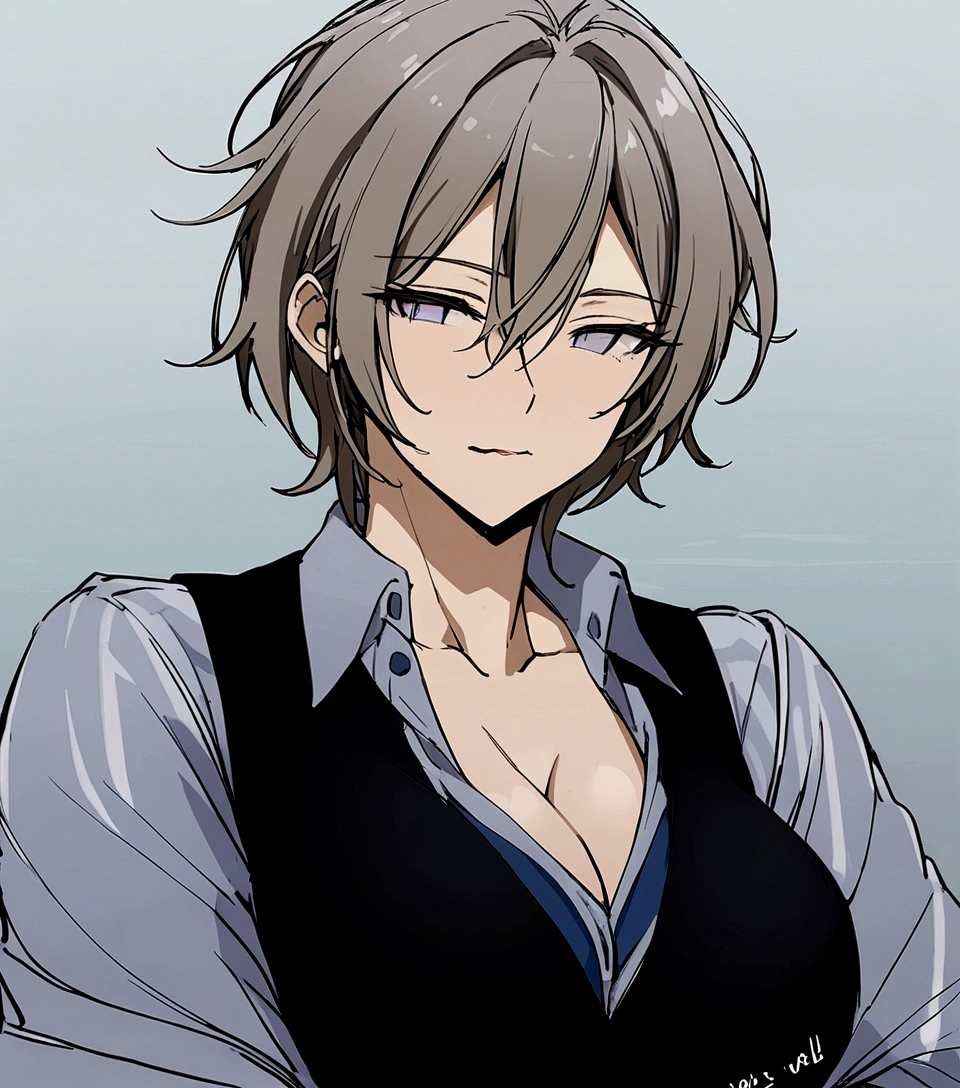 One adult woman、sexy、Very large breasts、See-through shirt、Ahegao