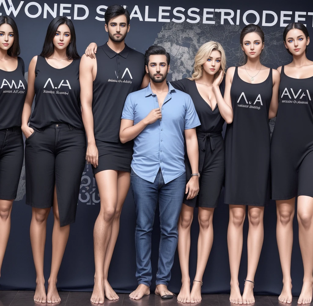 Photo of beautiful female models in an attractive all-white room with a signboard called Ridwangrapher