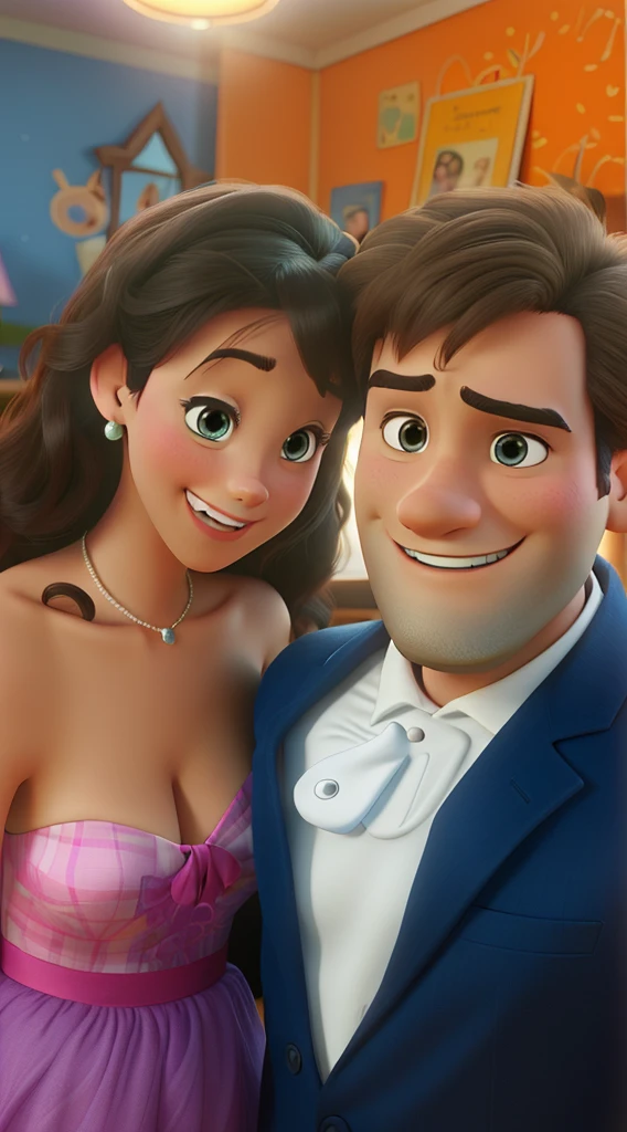 Happy couple like Disney love pixar movie