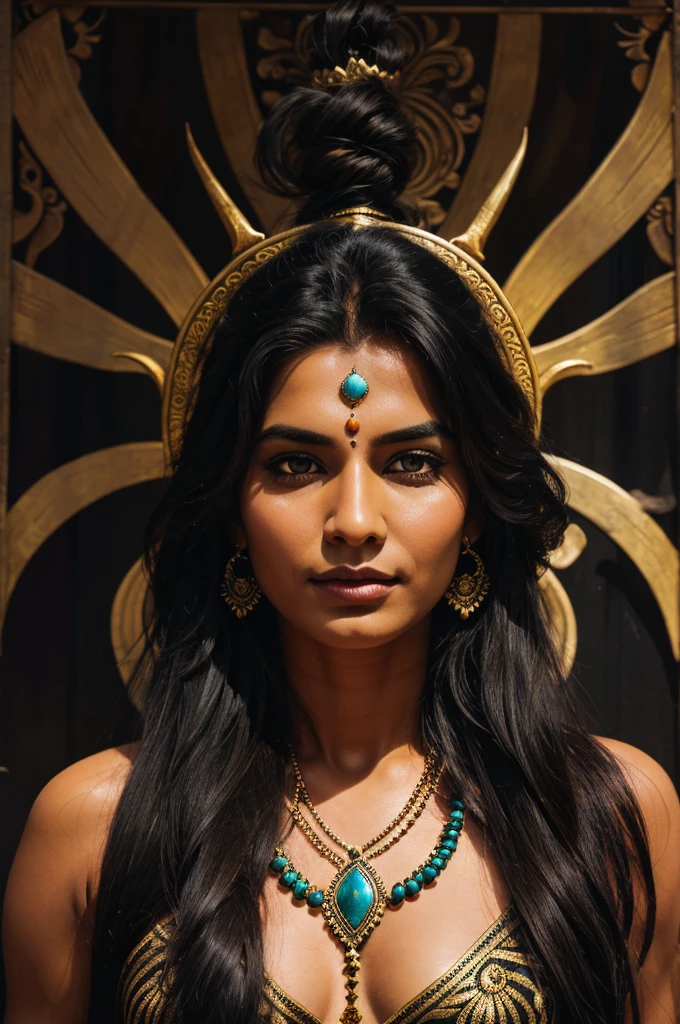 Shiva Portrait Poster royalty-free stock illustration. Free for use & download.
