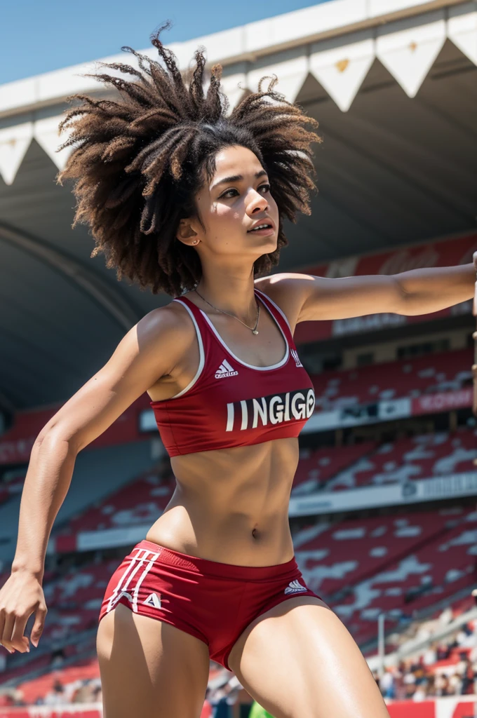 beautiful mature college girl, in track outfit, outside on track field, ((slim, )), photorealistic, photo, masterpiece, realistic, realism, photorealism, high contrast, photorealistic digital art trending on Artstation 8k HD high definition detailed realistic, detailed, skin texture, hyper detailed, realistic skin texture, armature, best quality, ultra high res, (photorealistic:1.4),, high resolution, detailed, raw photo, sharp re, by lee jeffries nikon d850 film stock photograph 4 kodak portra 400 camera f1.6 lens rich colors hyper realistic lifelike texture dramatic lighting unrealengine trending on artstation cinestill 800, perfect long open hair, beautiful relaxed face, charming look, no numbers, middle size breast, no hands are visible, perfect long open hair, beautiful relaxed face, charming look, no numerbs, middle size breast, no hands are visible, closed mouth
