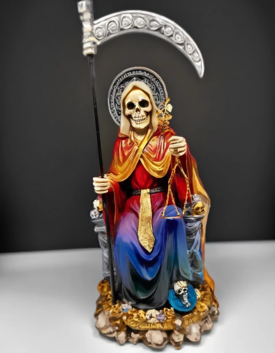 Santa Muerte gradient colors background