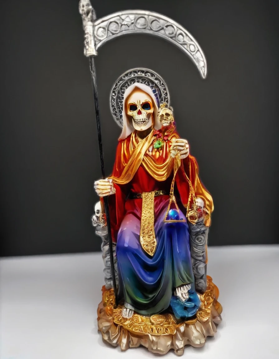 Santa Muerte gradient colors background