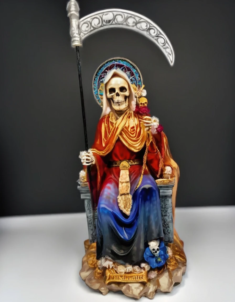 Santa Muerte gradient colors background