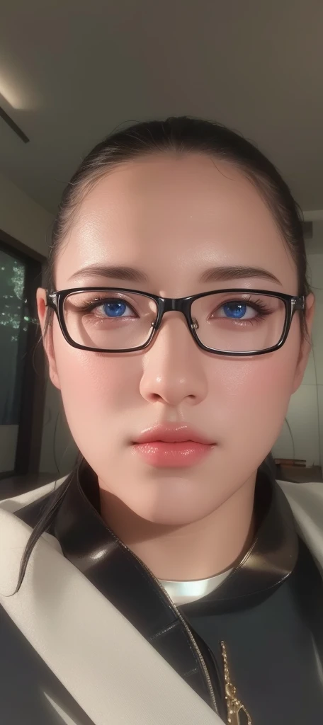 Beautiful big breastokeh), indoors, detailed luxury living room, gentle and charming beautiful goddess, Korean(kpop-idol), solo, necklace, oval face, double eyelids, smart, good hands, good feet, Natural, (from below angle), (glossy skin:1.00), ((low angle)), Perfect figure, (64k, UHD, RAW photo, best quality, masterpiece:1.5), (realistic, photo-realistic:1.37), ultra high res, photon mapping, radiosity, physically-based rendering, professional soft lighting, blue eyes, black hair