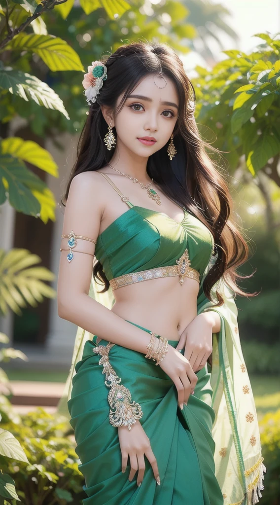 Chinese girl with saree