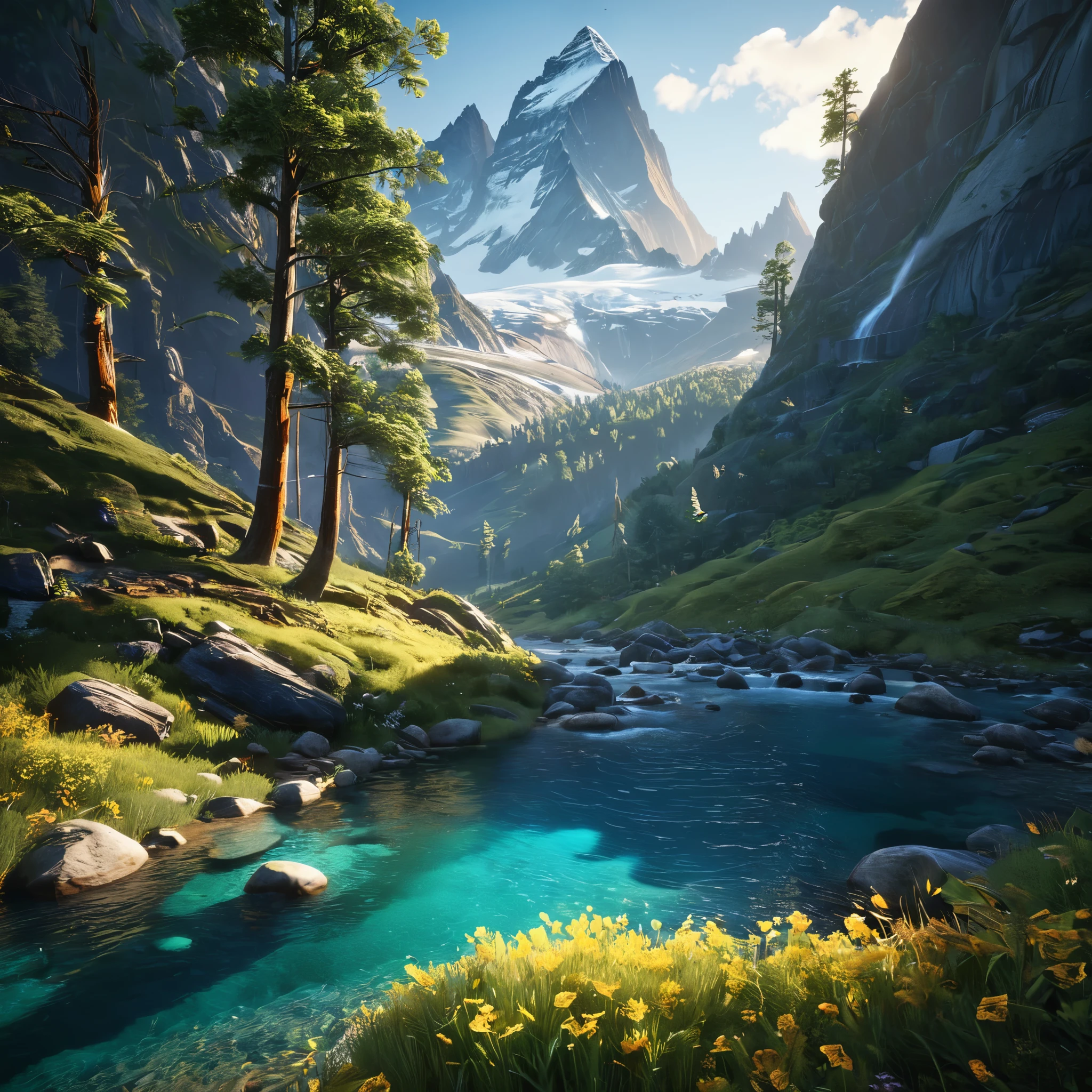 butterfly art by Max Rive and Ryan Dyar, octane render, Unreal engine 5, kodak style