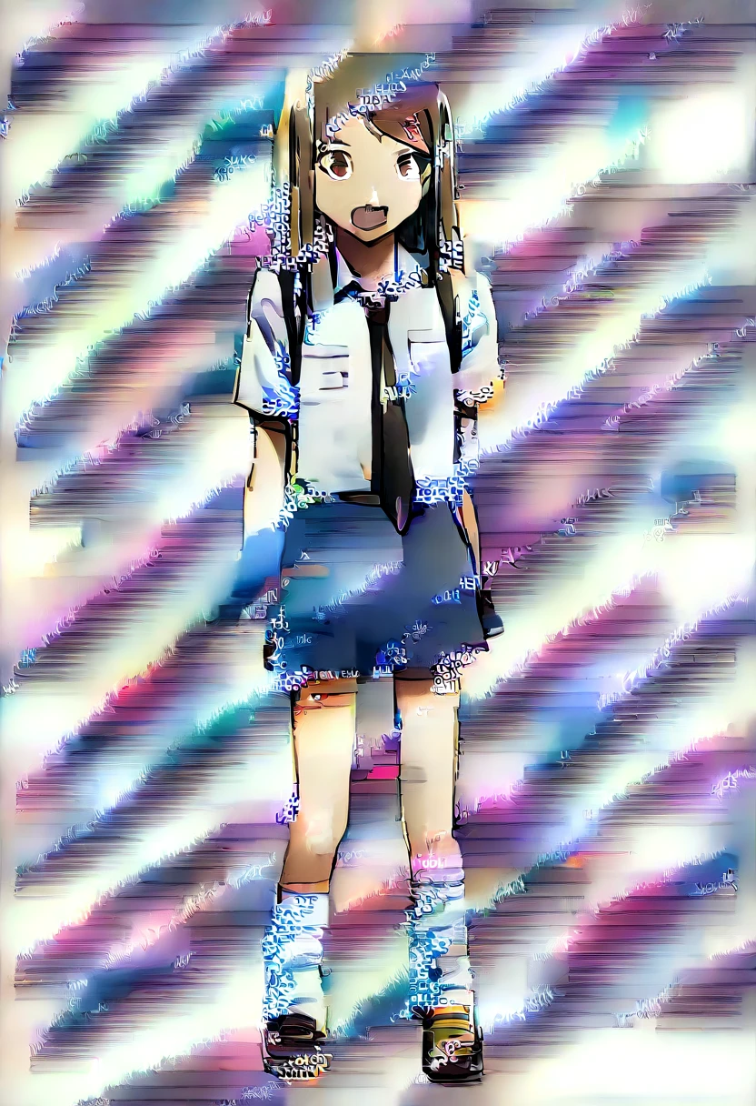 (((masterpiece) (((((Highest quality))))((high resolution))))), Very detailed, Ultra-realistic, )、、locker room、Open shirt、White Bra、White panties、Black Hair、、、Change of clothes、((Expressionless))、From above.stand、Look away、((Look down))、、Long Hair、Change of clothes中、Look Down