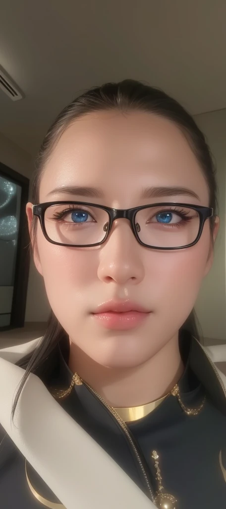 Beautiful big breastokeh), indoors, detailed luxury living room, gentle and charming beautiful goddess, Korean(kpop-idol), solo, necklace, oval face, double eyelids, smart, good hands, good feet, Natural, (from below angle), (glossy skin:1.05), ((low angle)), Perfect figure, (64k, UHD, RAW photo, best quality, masterpiece:1.4), (realistic, photo-realistic:1.37), ultra high res, photon mapping, radiosity, physically-based rendering, professional soft lighting, blue eyes, purpel hair