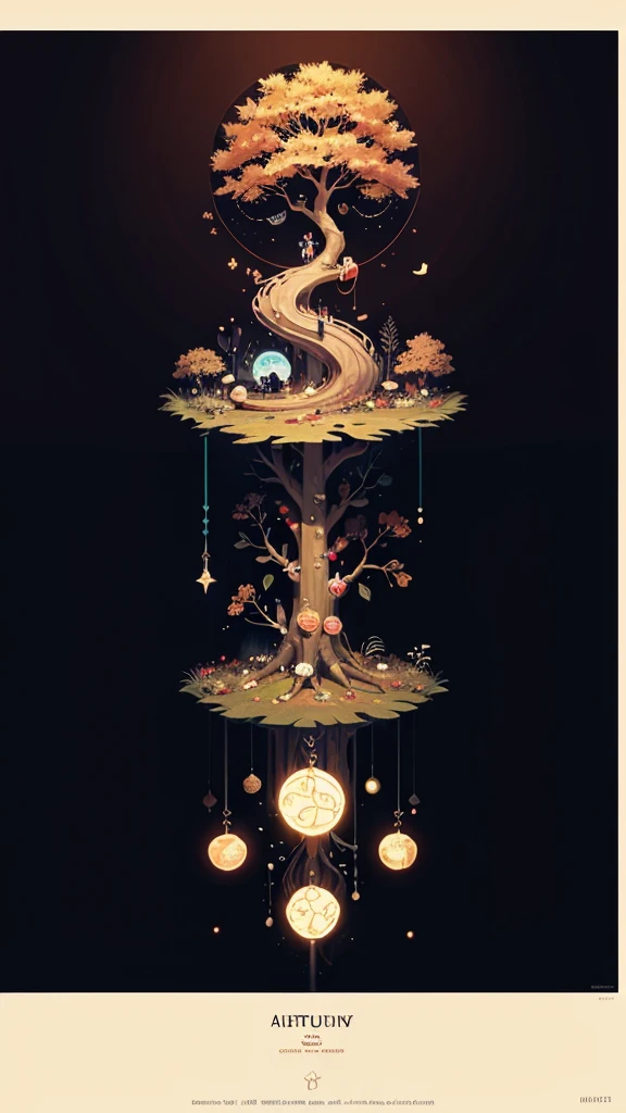 circular tree,four seasons,spring,summer,autumn,winter,leaves,roots,branches,trunk,ornate border,decorative,digital illustration,artwork,movement,time,swirling background,dark background,vibrant colors,natural,life cycle,growth,change,nature,life,peace,harmony,spirituality,symbolism,digital art,illustration,painting,graphic design,art,design,digital media,online art,visual art,fine art,fantasy