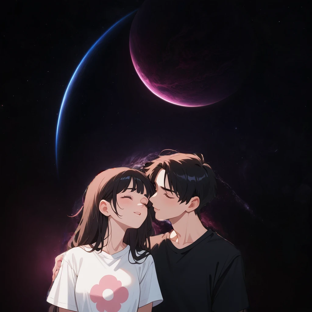 большая розовая planet, space, pink, pink glow, pink свет сзади, planet