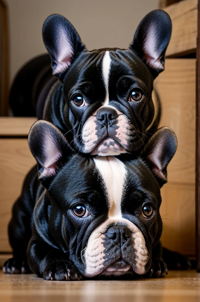 Animated french bulldog face