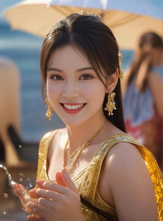 ผู้หญิงlong hairชาวเอเชียตะวันออกเฉียงใต้ที่มีใบหน้ากลม, Chest measurement 38 inches., Warm light, morning sun, long hair,black eyes,abdominal muscles, The body is beautiful and strong., thick hips, rounded chest, (digital painting, HDR, high contrast), 3d, 8K, 45,000,000 pixcls,Asian girl, Gorgeous Chinese model, Japanese model, beautiful asian woman, Japanese goddess, Very beautiful girl., beautiful young woman, very beautiful woman, Attractive and beautiful, sexy girl, Asian girl, beautiful female model, jaw-dropping beauty, Attractive, sexy, seductive face and body