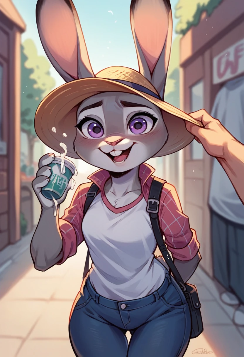 Judy Hopps works as public cum dumpster on the street