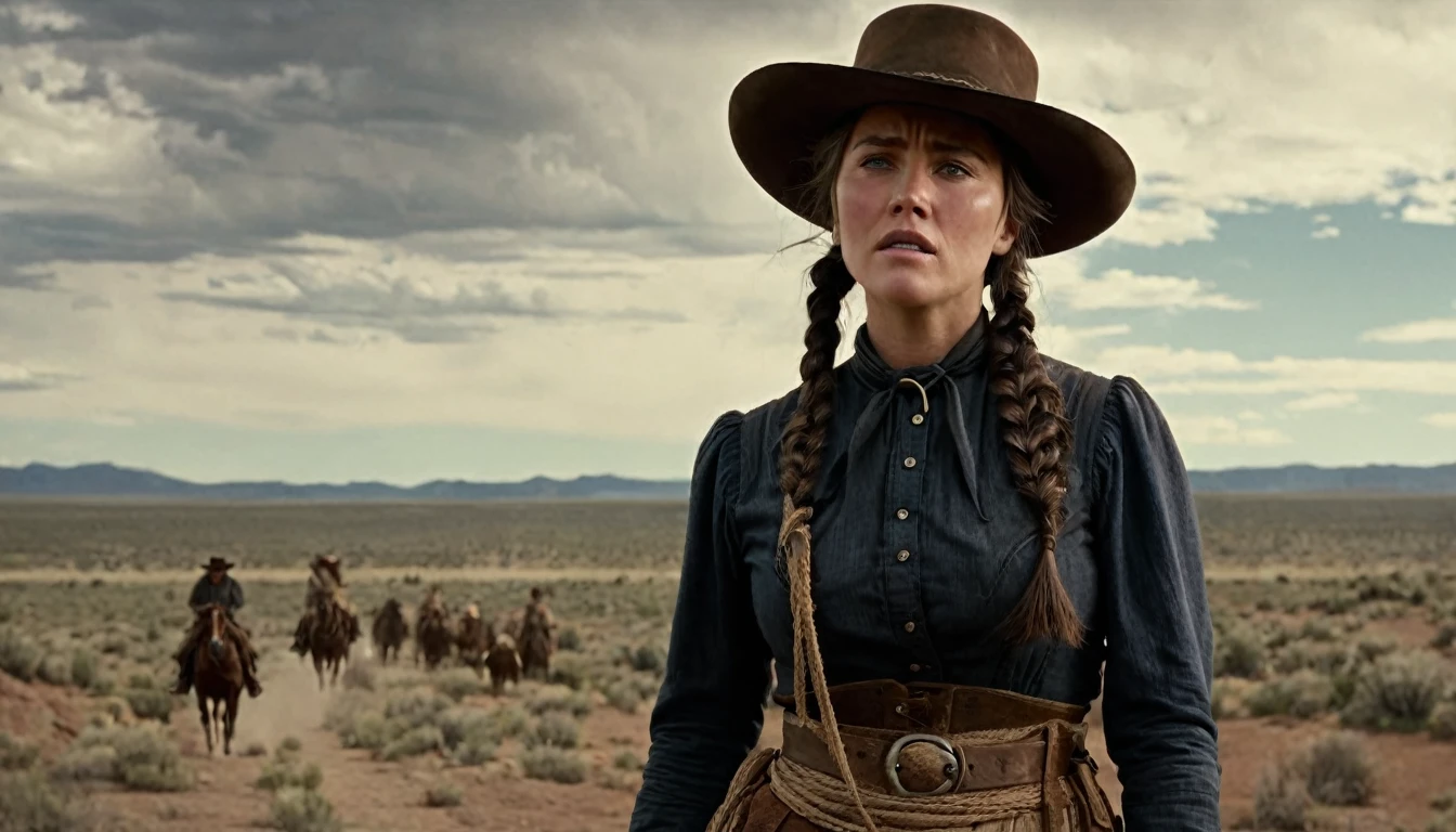 Create an image that illustrates this text: Her resilience in the face of adversity, her willingness to help others even when she herself barely had enough, inspired everyone around her. old West. high definition cinematic image.