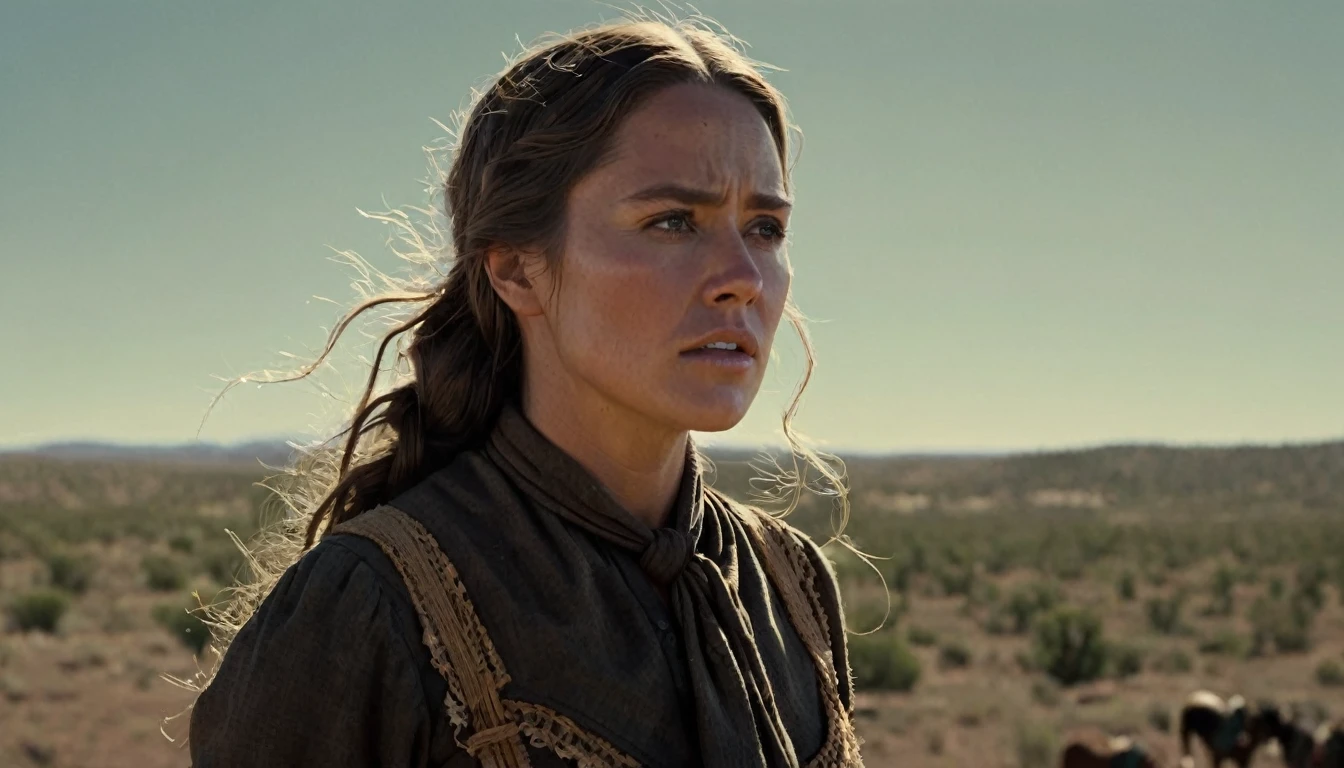 Create an image that illustrates this text: Her resilience in the face of adversity, her willingness to help others even when she herself barely had enough, inspired everyone around her. old West. high definition cinematic image.