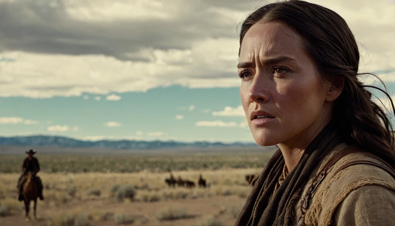 Create an image that illustrates this text: Her resilience in the face of adversity, her willingness to help others even when she herself barely had enough, inspired everyone around her. old West. high definition cinematic image.