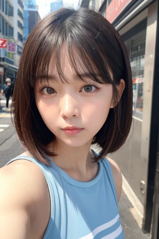 Make your face more childish、Please make it a slanted eye.