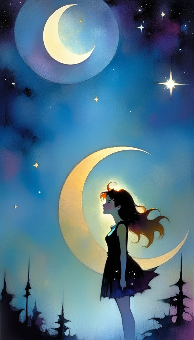 (Silhouette art,best quality,top quality,masterpiece,4k,)(fashion models),necklace,choker,collar,
(((arte em papel cortado,A world where only black exists:1.2)，
(style of 90s retro image,classical,fairy),1lady,Solo,slim body,perfect female shape,epic quality,elegant and beautiful,(kneeling up,)
(profile:1.2),ray tracing,movie level lighting，Cinematic storyboard，crystal high heels,Moonlight,The moon behind,beautiful thighs,Delicate legs,beautiful legs,sexy thighs,long legs)),Slender,
sunder
(Dark moon),caucasian,((wedding dress)),headgear