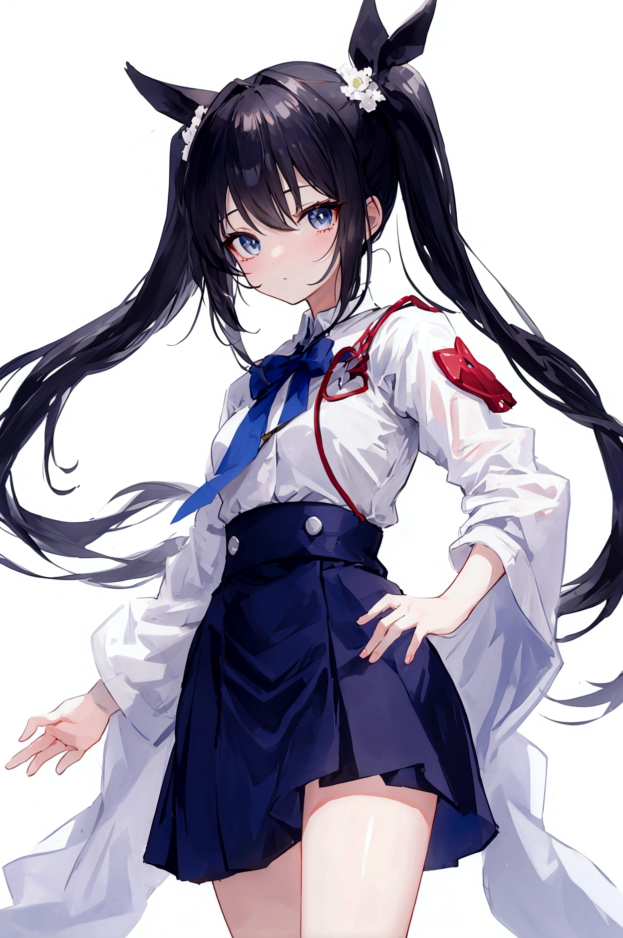 Character portrait、whole body、White background