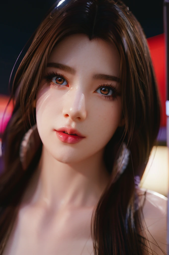 (best quality: 0.8), (best quality: 0.8), perfect anime illustrations, Close-up of a beautiful young woman walking around the city, very long purple hair, large breasts, blush, red eyes. (((no))) , Big breasts, transparent white dress, neon, night, city, super detailed, super detailed face, bright eyes, galaxies in eyes, ridiculous 4k Full HD on pixiv, well done, red eyes, file download, big erect areolas (love fruit juice 1;4) nonsense
