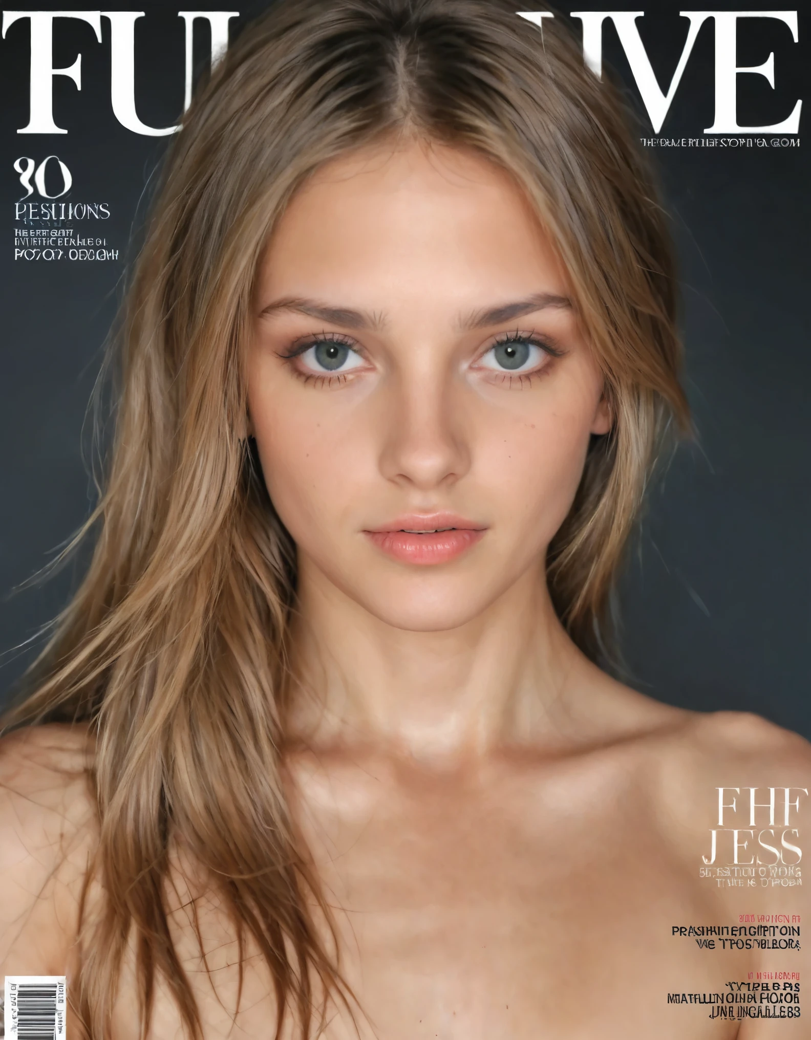 Photography, best quality, highest quality of execution of the anatomy of the female young body and beautiful face of LAURA. Meticulousness to detail, hi-level fashion edition for cover magazine, realistic, photo-realistic, photo-realistic.