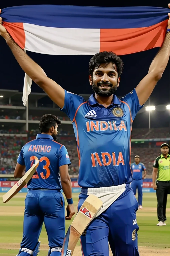 India winning the T20 World Cup (Cricket) 2024 celebration 