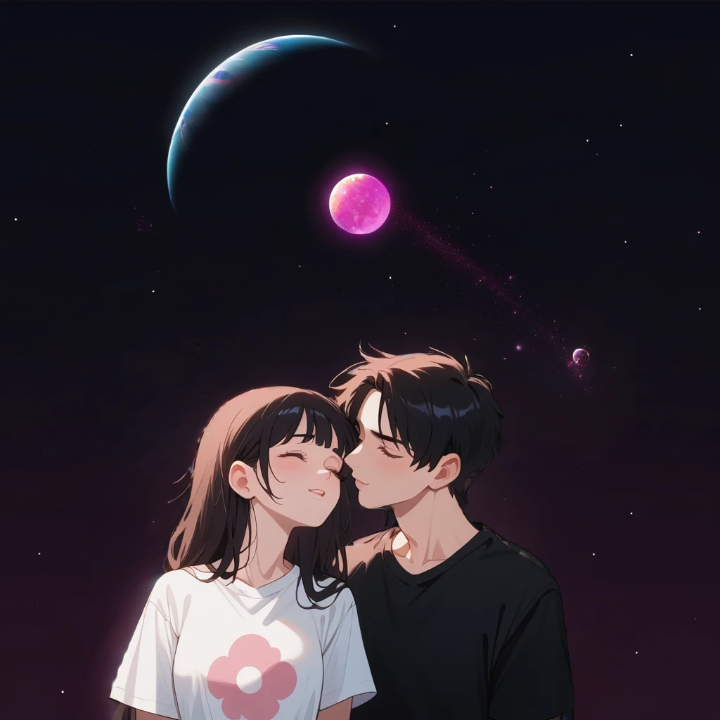 большая Pink Planet, Big planet, Pink Planet, space, vibrant glow, bright light, bright planet glows