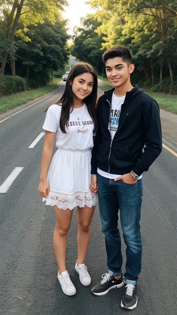 Couple 18 year old proposed girl and tha road
