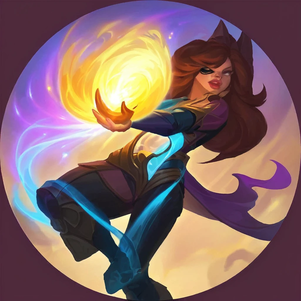 I want a character icon with an envious look to the side
