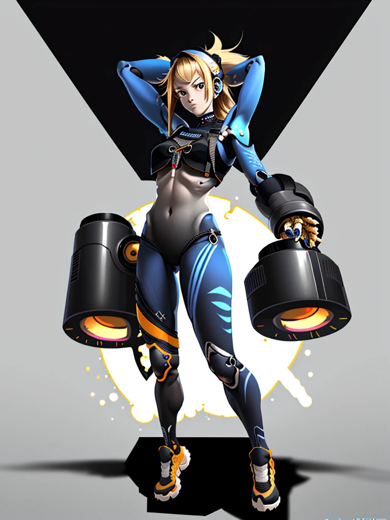 simplebackground，Ultra photo realsisim，Hyper-detailing，machine girl，Mechanical body，Mechanical joints，sci-fy，Full body like，highly detailed surreal vfx，Smudge，Faraway view，super-fine，ultra - detailed，high qulity，8K ，oc rendered，dynamic viewing angle