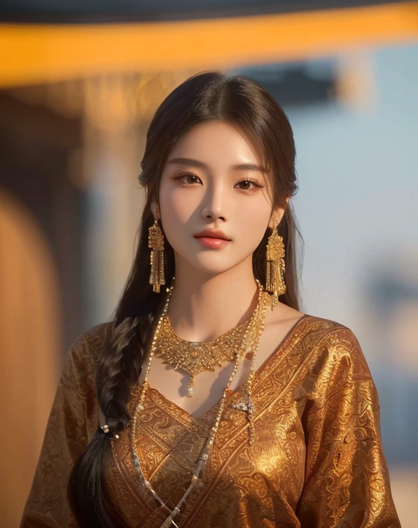 (ผู้หญิงlong hairชาวเอเชียตะวันออกเฉียงใต้ที่มีใบหน้ากลม วัดรอบหน้าอก 38 นิ้ว,)) Warm light, morning sun, long hair,black eyes,abdominal muscles, The body is beautiful and strong., thick hips, rounded chest, (digital painting, HDR, high contrast), 3d, 8K, 45,000,000 pixcls,Asian girl, Gorgeous Chinese model, Japanese model, beautiful asian woman, Japanese goddess, Very beautiful girl., beautiful young woman, very beautiful woman, Attractive and beautiful, sexy girl, Asian girl, beautiful female model, jaw-dropping beauty, Attractive, sexy, seductive face and body