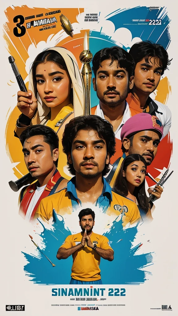 a poster of the indian team with the trophy, poster art inspired by theCHAMBA, reddit, sots art, 🌻🎹🎼, 🚿🗝📝, edited, ✏️🎨, trending ，, 2 0 2 3, winning illustration, 2023, 2024, 2 0 2 4, vibrant fan art, 🇺🇦in anime style