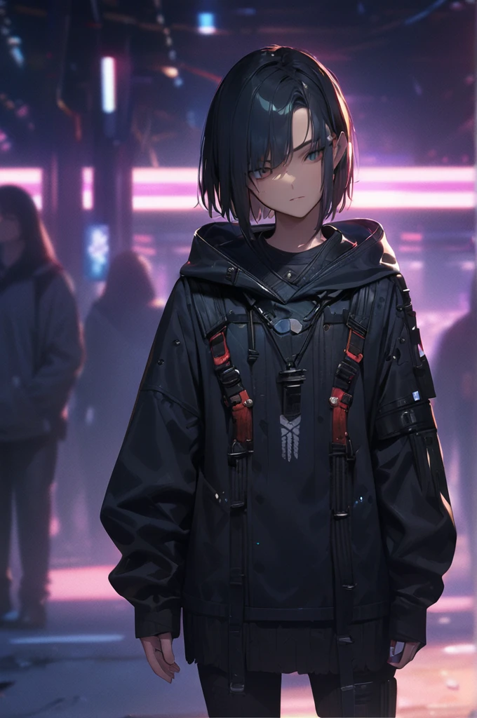 ((Best quality)), ((masterpiece)), (detailed), Cyberpunk Sasuke