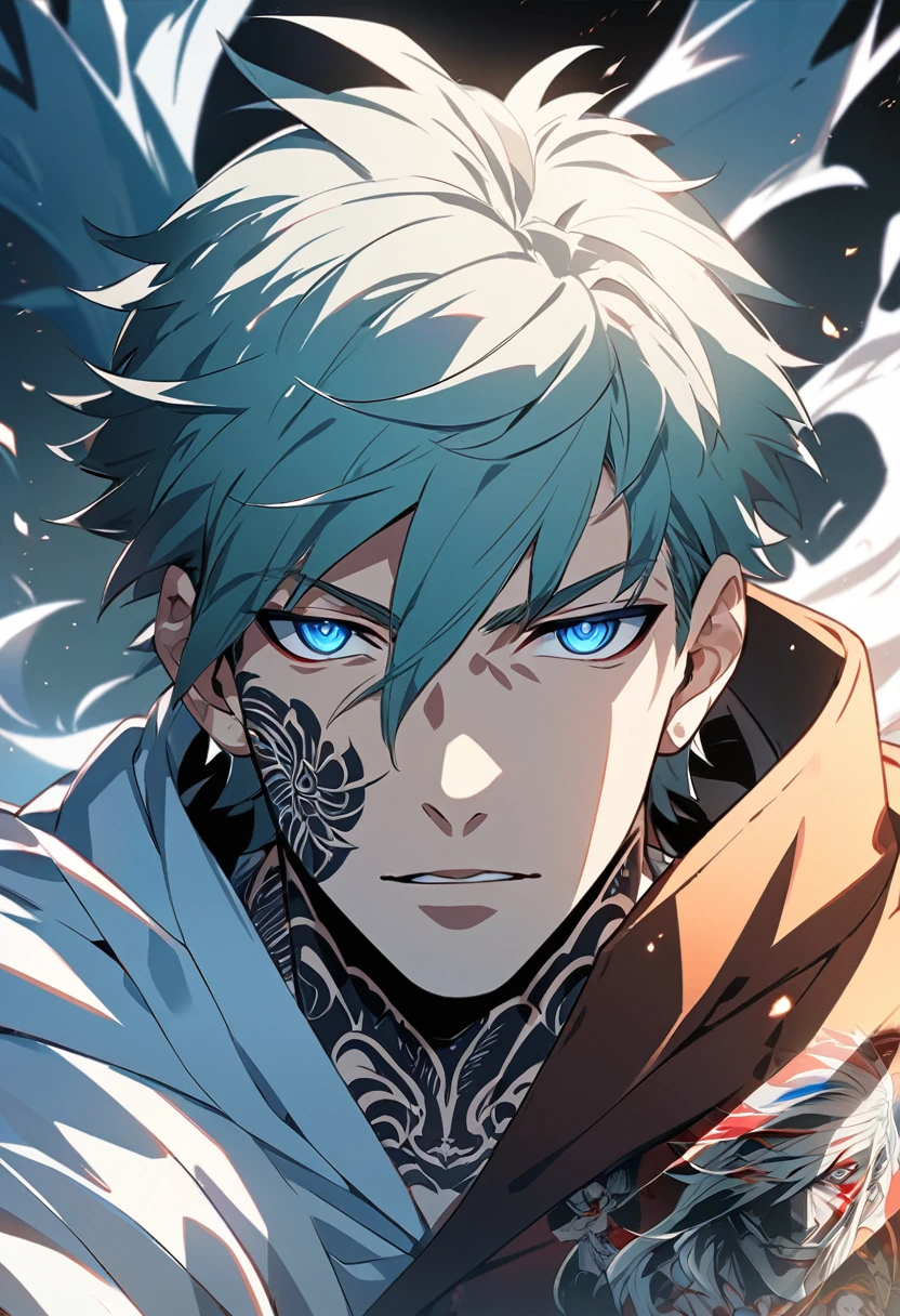 anime - style image of a man with a tattoo on his arm, handsome guy in demon slayer art, kaneki ken, ken kaneki, tall anime guy with blue eyes, stunning anime face portrait, anime boy, male anime character, clean detailed anime art, detailed anime character art, male anime style, genos, 4 k manga wallpaper, detailed anime soft face