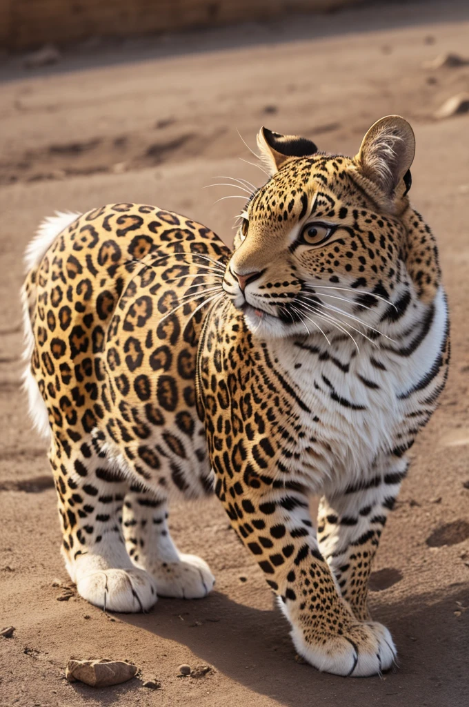 A rabbit mixed with a leopard