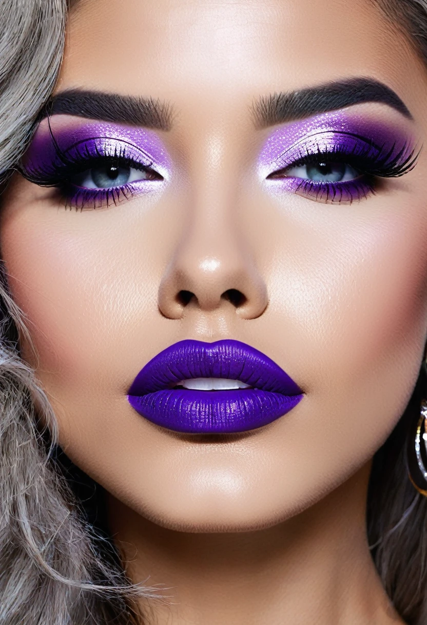 no purple lips