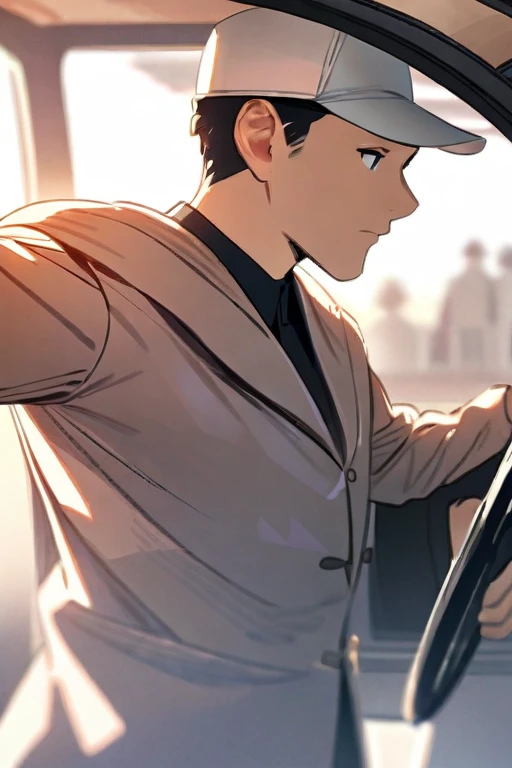 ((Best quality)), ((masterpiece)), (detailed), Draw a driver
