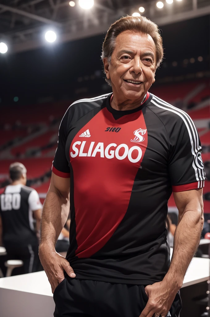 Silvio Santos with the Flamengo shirt