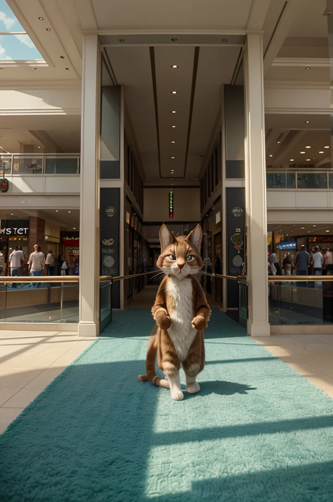 when Tom and Jerry, he went on a trip to the mall. photo realistic, UHD, 4 dimensional, rendered