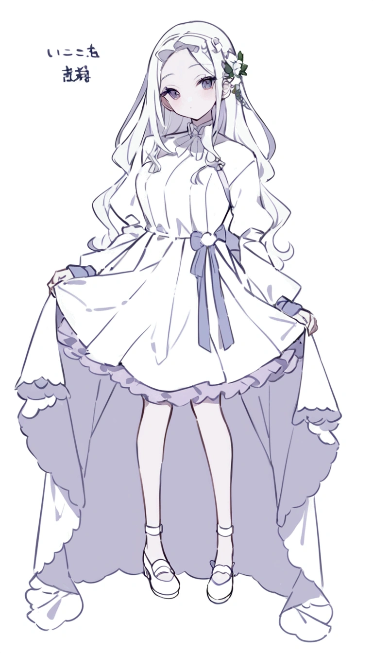 Character portrait、White background